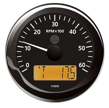 Marine Rev Counter 6000 RPM Gauge